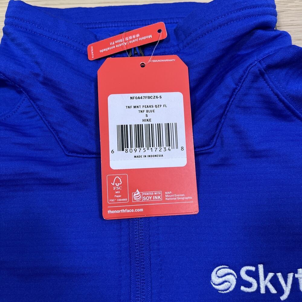 The North Face Summit 1/2 Zip Crevasse Baselayer DotKnit Pullover Mens TNF Blue - Picture 3 of 12